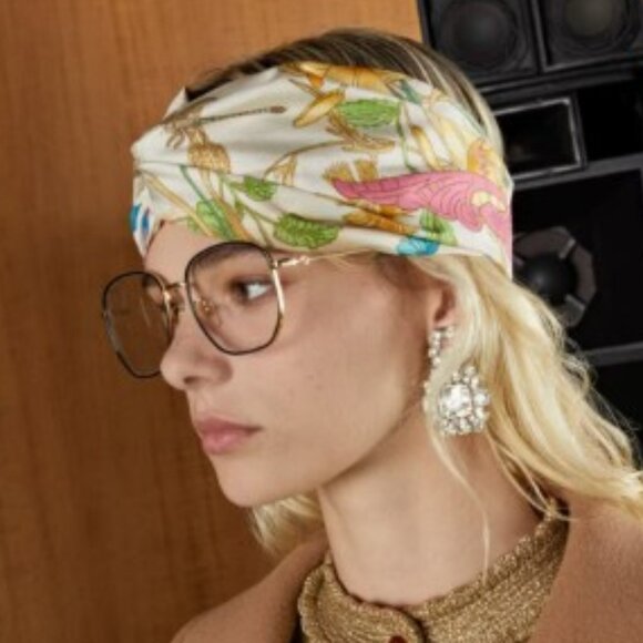 Gucci GG1197OA 003 Eyeglasses Gold/Black 56mm Square Frame - Picture 5 of 13